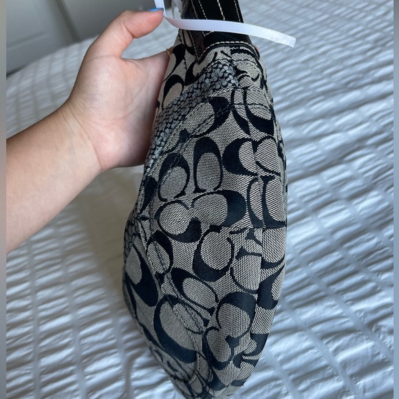 COACH Y2K Soho Jacquard Signature Patchwork Hobo Shoulder Bag Black/Gray - Picture 6 of 14